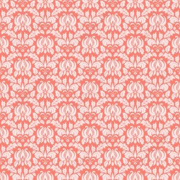 Elegant Floral Pattern in Coral