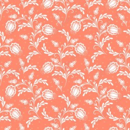 Elegant Floral Pattern - Coral Blossom