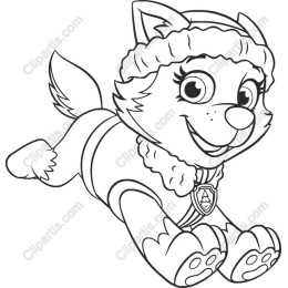Playful Wolf Character