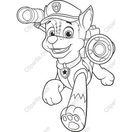 Playful Puppy - Fun Coloring Clipart