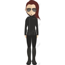 Urban Chic Female in Black Outfit