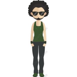 Cool Hipster Character