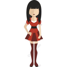 Chic of a Stylish Woman in Red Dress