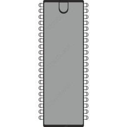Premium of a Dual In-Line Package (DIP) Chip