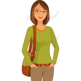 Stylish Young Woman in and