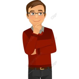 Thoughtful Young Man in Red Sweater