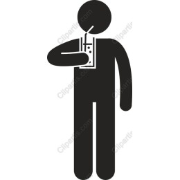 Minimalist Stick Figure Drinking