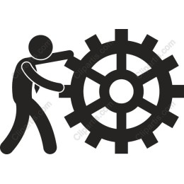 Businessman Operating Gear