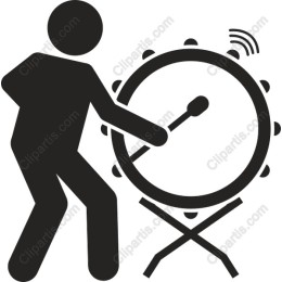 Rhythmic Drummer Tambourine