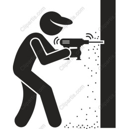 Construction Worker Drilling