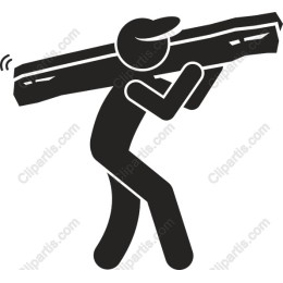 Worker Carrying Beam