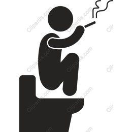 Minimalist Smoking Person Icon
