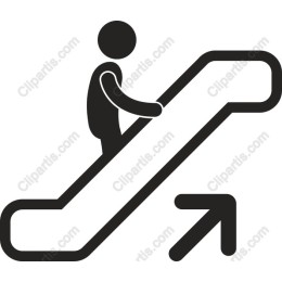 Stylish Escalator Icon