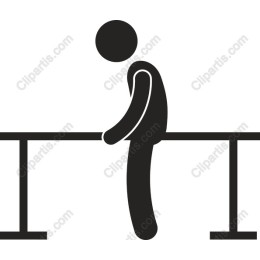 Minimalist Figure Leaning