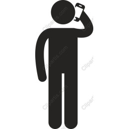 Minimalist Person on Phone Call