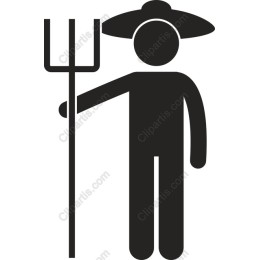 Farmer with Pitchfork