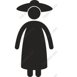 Elegant Woman in Dress and Hat