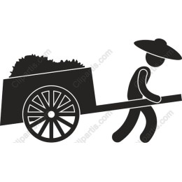 Farmer Pulling Cart