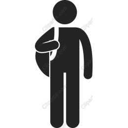 Minimalist Human with Bag