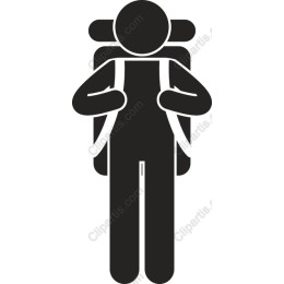 Minimalist Hiker Icon