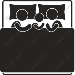 Family Embrace in Bed