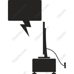 Vintage TV with Speech Bubble
