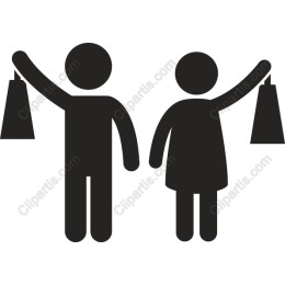Couple with Shopping Bags