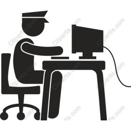 Police Officer at Desk