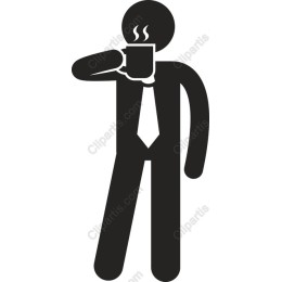 Minimalist Coffee-Sipping Professional