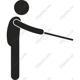 Instructional Stick Figure with Pointer