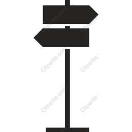 Minimalist Direction Signpost