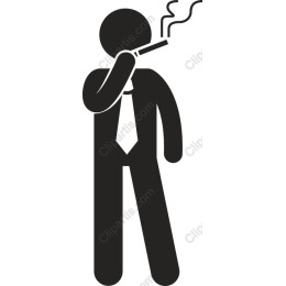 Businessman Smoking Illustation