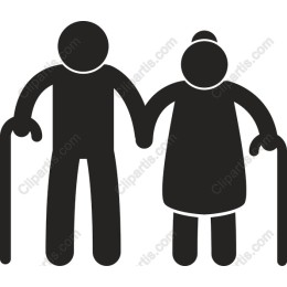 Elderly Couple Holding Hands