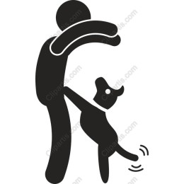 Joyful Embrace: Person and Dog