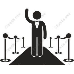 Chic Tuxedo Figure on Red Carpet