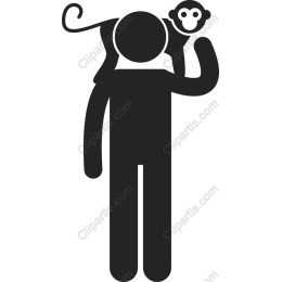 Playful Human and Monkey