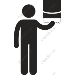 Minimalist Person with Paper Towel