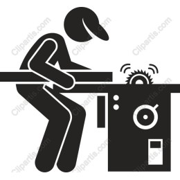 Woodworker at Table Saw