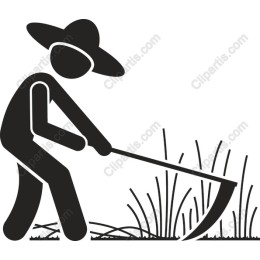 Rural Farming - Dedicated Farmer with Scythe