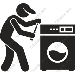 Technician Fixing Washing Machine