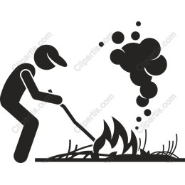 Gardener Tending to Fire