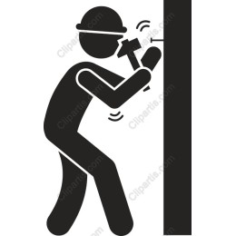 Construction Worker Hammering