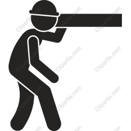 Construction Worker Carrying Beam