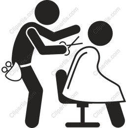 Professional Barber Cutting Hair