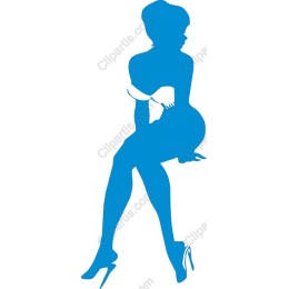 Elegant Woman in Blue