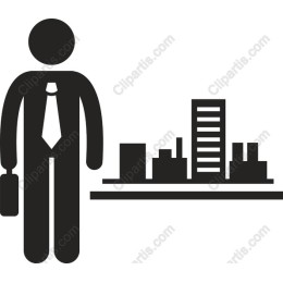 Professional Businessperson with Cityscape