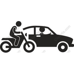 Motorcycle and Car