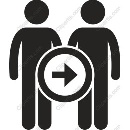 Two Figures with Arrow