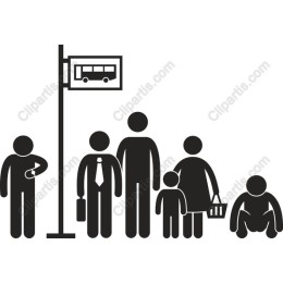 Diverse Community Bus Stop