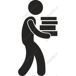Walking Figure Carrying Boxes